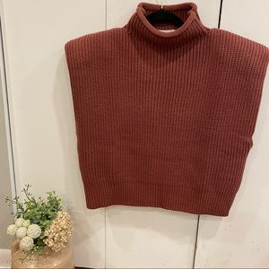 Zara Sweater Tank with Shoulder Pads